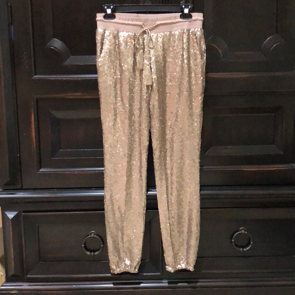 Sequin Gold Joggers